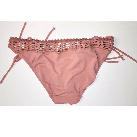 Robin Piccone Sophia Crochet Bikini Set Copper Rose - Picture 3 of 8